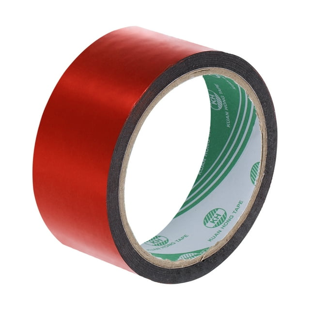 Uxcell Red Metalized Tape 0.9 Inch x 55 Yards Decor Tape for Detailing ...