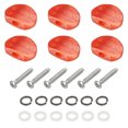 thumbnail image 1 of Uxcell Red Pearl Guitar Tuning Peg Button Machine Head Semicircle Acrylic Buttons with 6 Screws 12 Ferrules, 1 of 5