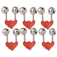 thumbnail image 1 of Uxcell Red Plastic Clip Double Rod Bite Alarm Fishing Bells 6 Pcs, 1 of 3