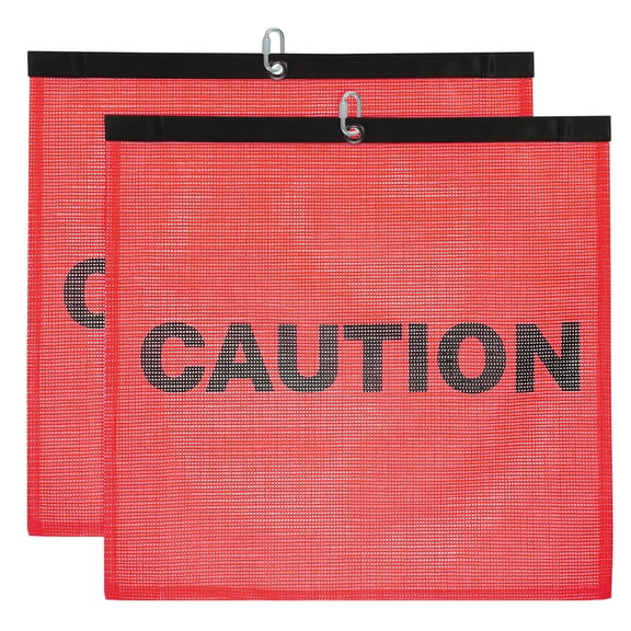 Uxcell Red Safety Flags for Trucks, 18x18" Warning Safety Flag with Buckle High Visibility 2 Pack