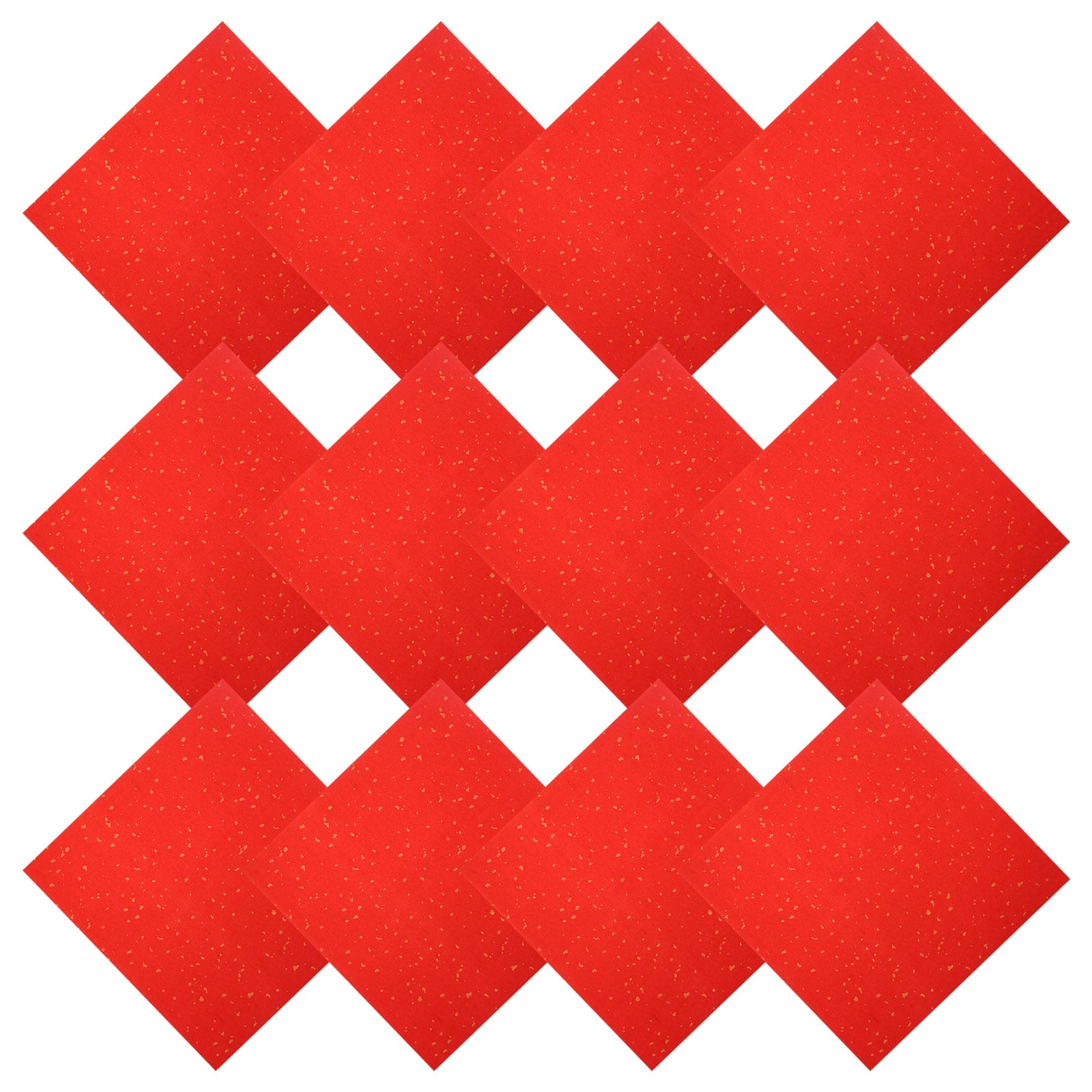 20 Sheets Chinese Red Rice Paper - 34x34cm Gold Dragon Phoenix Pattern Paper For Calligraphy & Spring Festival Couplets