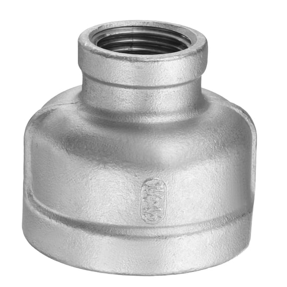 Uxcell Reducing Coupling 1-1/4" x 1/2" NPT Female Threaded 304 Stainless Steel Reducer Pipe Fitting Adopts for Water Oil Gas Tube