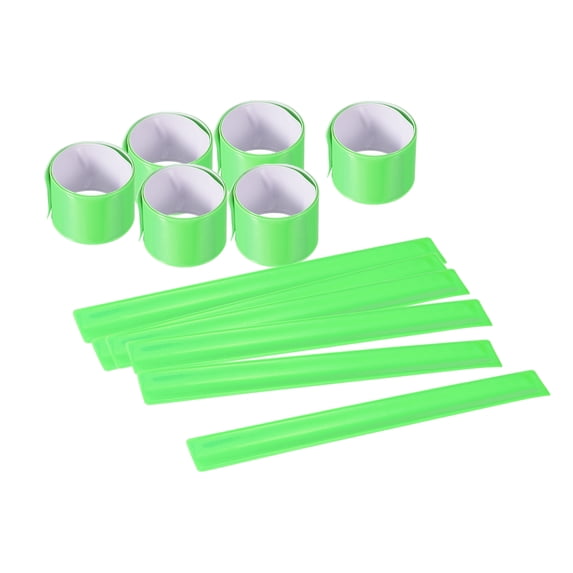 Uxcell Reflective Bands, High Visibility Reflective Band for Night Running Cycling, Lime 12 Pcs