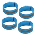 thumbnail image 1 of Uxcell Reflective Bands for Arm 1.5 Inch Strip High Visibility Reflective Running Gear for Cycling Running Blue 4 Pack, 1 of 5