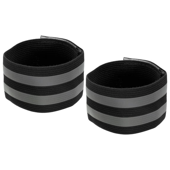 Uxcell Reflective Bands for Arm Wrist Ankle Leg 11x2 Inch Strip for Cycling Running Walking Black 2 Pack