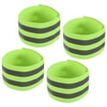 thumbnail image 1 of Uxcell Reflective Bands for Arm Wrist Ankle Leg 11x2 Inch Strip for Cycling Running Walking Green 4 Pack, 1 of 5