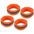 thumbnail image 1 of Uxcell Reflective Bands for Arm Wrist Ankle Leg 12x1.5 Inch Strip Wide for Cycling Running Walking Orange 4 Pack, 1 of 5