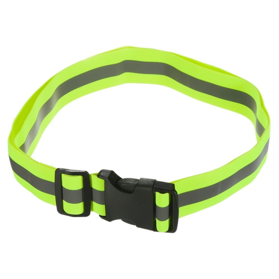 Uxcell Reflective Belt Bands 24x1.6 Inch Strip High Visibility Reflective Running Gear for Cycling Walking Light Yellow