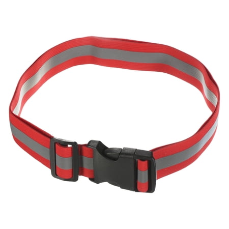 Uxcell Reflective Belt Bands 24x1.6 Inch Strip High Visibility Reflective Running Gear for Cycling Walking Red