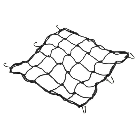 Uxcell Reflective Bungee Cargo Net, Motorcycle Luggage Straps, 15.7" x 15.7", Black