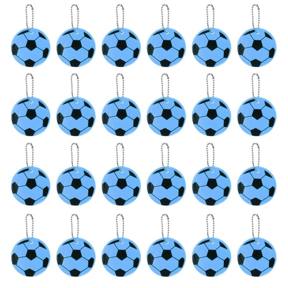 Uxcell Reflective Keychain Tags, Reflective Football Pendant Waterproof Safety Reflector for Backpack Blue
