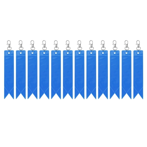 Uxcell 12Pcs Reflective Keychain Tags Reflective Pendant Reflector Key Ring Safety Reflector, Dark Blue