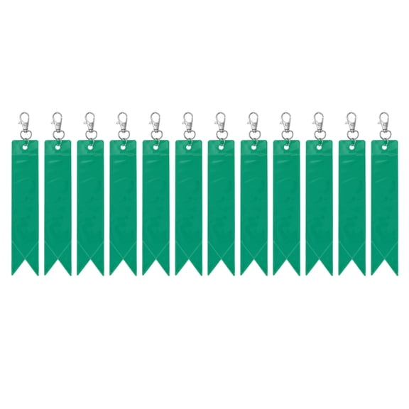 Uxcell Reflective Keychain Tags Reflective Pendant Reflector Key Ring Safety Reflector Grass Green