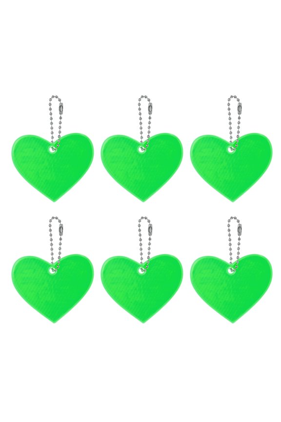 Reflective Keychain Tag Reflective Pendant Reflector Key Ring Safety Reflector Green