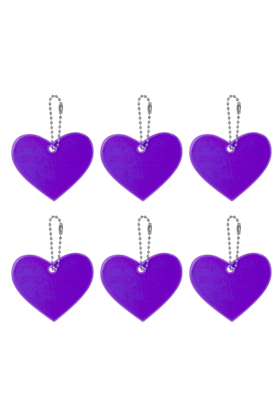 Reflective Keychain Tags Reflective Pendant Reflector Key Ring Safety Reflector Purple