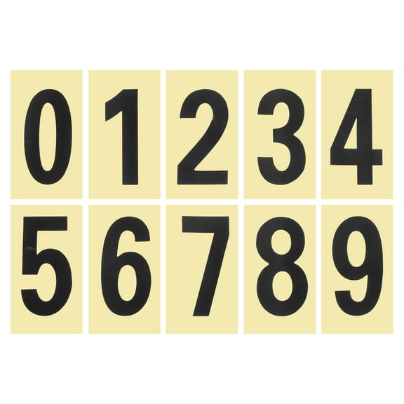 Uxcell Reflective Mailbox Numbers Sticker 0 - 9 Adhesive Address Number 2.17 inch Black 3 Set