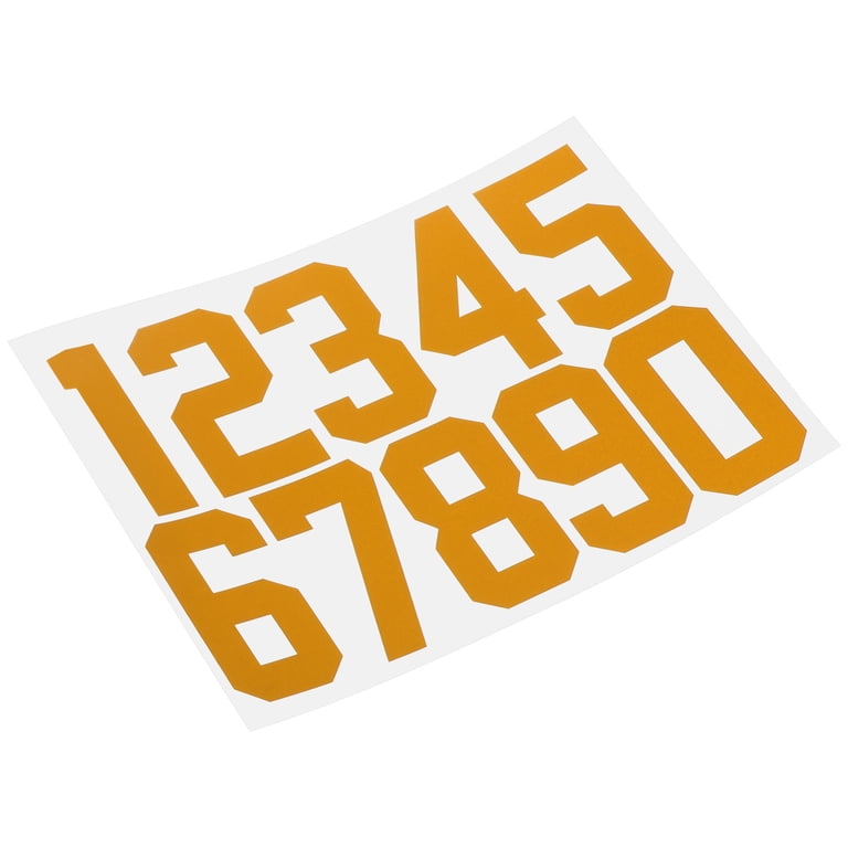 Vinyl House Numbers 5-Sheet - 4 Inch Self-Adhesive Gold Number Stickers ...