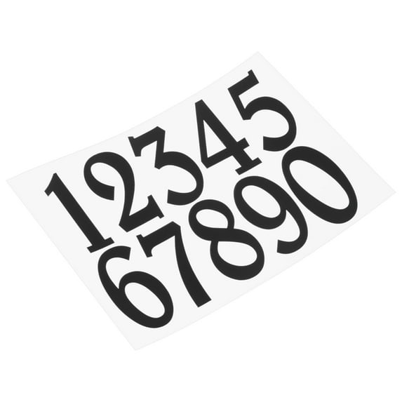 Uxcell Reflective Mailbox Numbers Sticker 0 - 9 Vinyl Self-Adhesive Door Sticker for Mailbox, Window, Door Black 5 Set