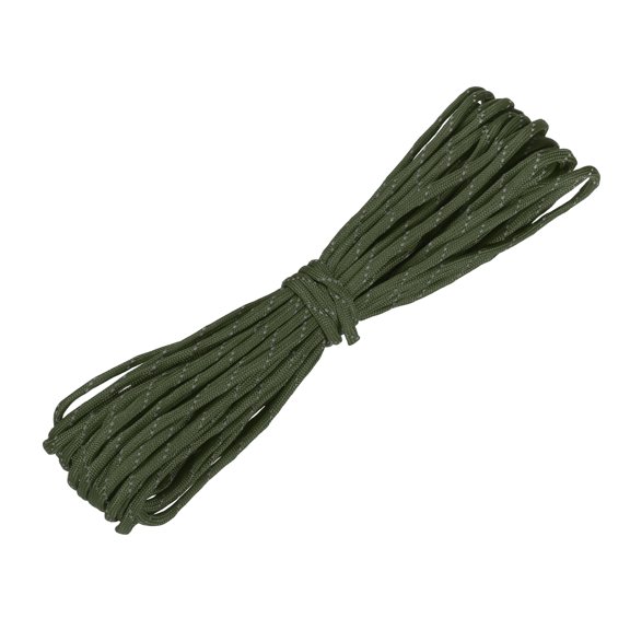 Uxcell Reflective Paracord Rope, 7 Strand Fluorescent Paracord Rope, 4 mm 49 ft for Camping Hiking (Olive Green)