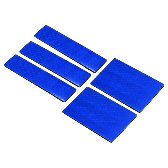 Uxcell Reflective Patch 1"x4" 2"x3", 5 Pcs Safety Appliques, Blue