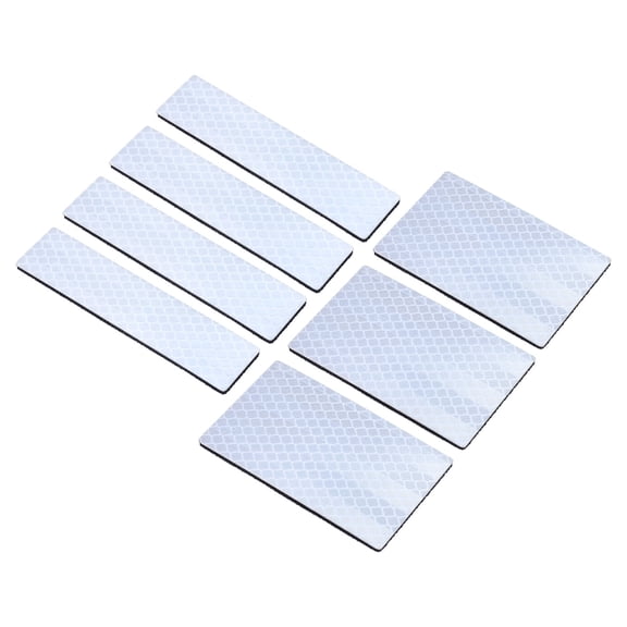 Uxcell Reflective Patch 1"x4" 2"x3", 7 Pcs Safety Appliques, White