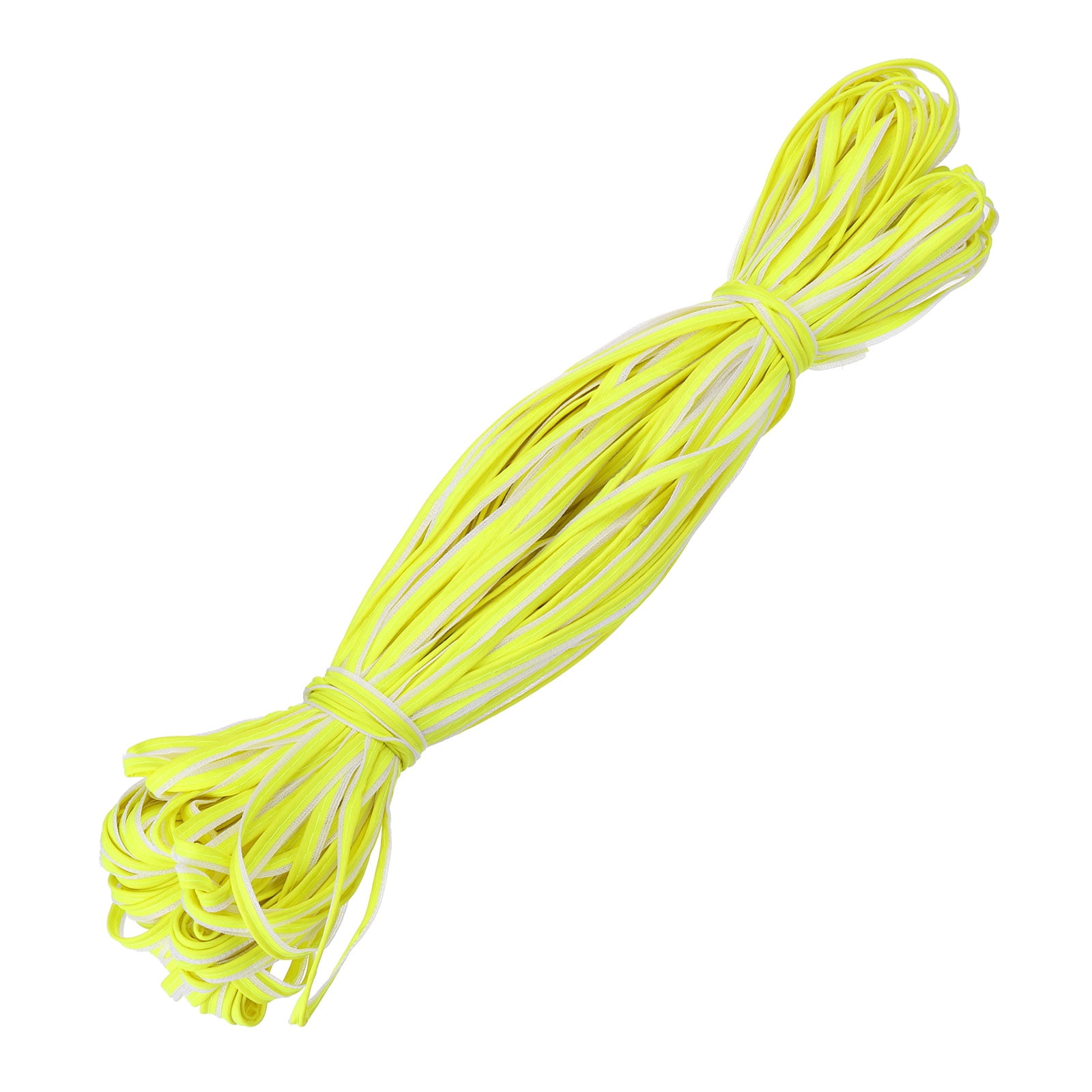 Uxcell Reflective Piping Fabric Strip Edging Braid Trim Sew on High Visibility Piping Tape for Clothing Bag Fluorescent Yellow