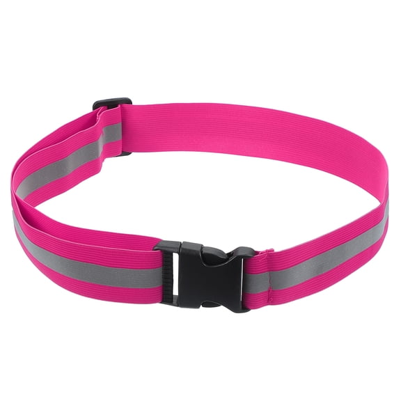 Uxcell Reflective Safety Belt, Hi-Vis Safety Belt Adjustable Reflective Glow Belt Outdoor Running Gear Rose Red