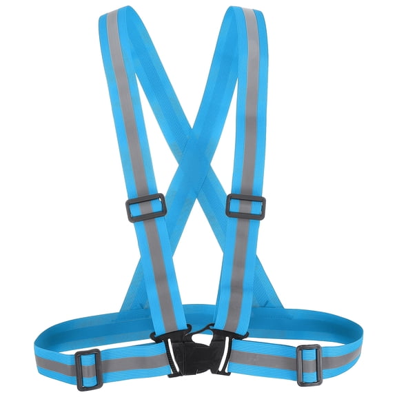Uxcell Reflective Safety Vest, Hi-Vis Vests, Adjustable High Visibility Strips for Outdoor Jogging Sky Blue