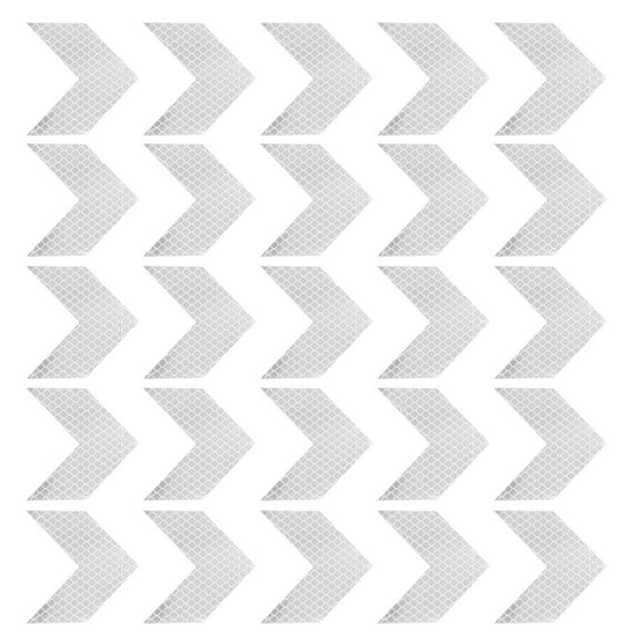 Uxcell Reflective Sticker Warning Arrow Reflector for Enhanced Night Visibility White