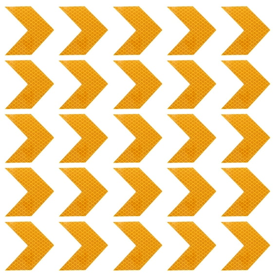Uxcell Reflective Sticker Warning Arrow Reflector for Enhanced Night Visibility Yellow