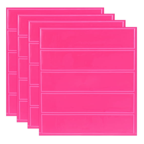 Uxcell Reflective Sticker, Waterproof Adhesive Night Warning Sticker High Visibility Safety Reflector Tape Strips Pink