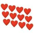 thumbnail image 1 of Uxcell Reflective Stickers, 12 Pack 1.61 x 1.57 Inch Adhesive Night Heart Shape Safety Tape Reflector, Red, 1 of 5