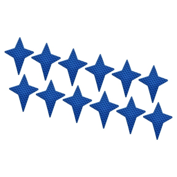 Uxcell Reflective Stickers, 12 Pack 2.87 x 2.17 Inch Adhesive High Visibility Night Safety Tape Reflector, Blue