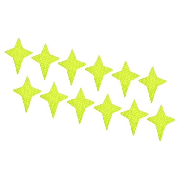 Uxcell Reflective Stickers, 12 Pack 2.87 x 2.17 Inch Adhesive High Visibility Night Safety Tape Reflector, Green
