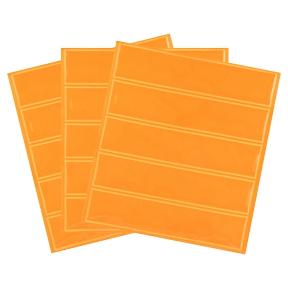 Uxcell Reflective Stickers, 15in3 Sets 4.5x1 Inch Adhesive Caution Warning Safety Tape Strips, Orange