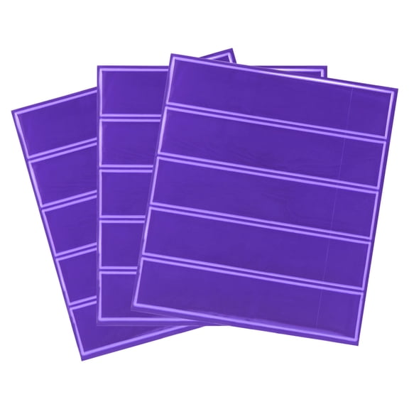 Uxcell Reflective Stickers, 15in3 Sets 4.5x1 Inch Adhesive Caution Warning Safety Tape Strips, Purple