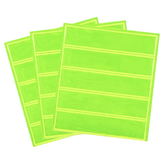 Uxcell Reflective Stickers, 15in3 Sets 4.5x1 Inch Adhesive Caution Warning Safety Tape Strips, Yellow