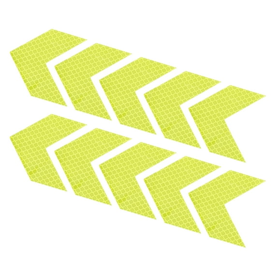 Uxcell Reflective Stickers, 20 Pack 2.36 x 2.36 Inch Adhesive Night Arrow Shape Safety Tape Reflector, Green