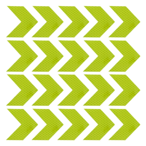 Uxcell Reflective Stickers, 20Pcs Arrow Reflective Sticker, Fluorescent Green