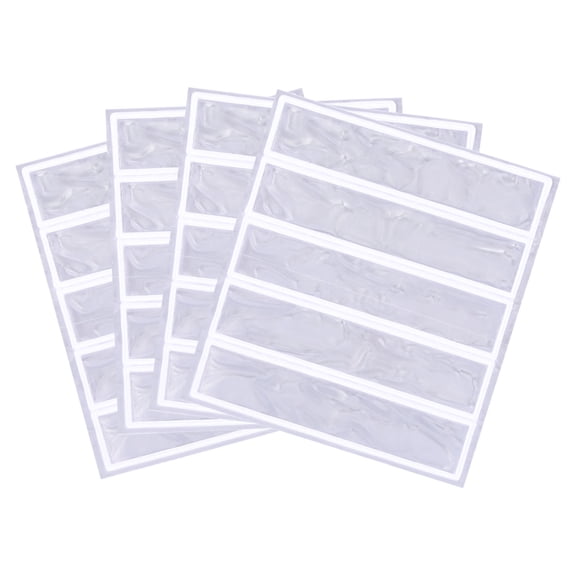 Uxcell Reflective Stickers 20 in 4 Sheets 4.53 x 0.98 inch Adhesive Caution Warning Safety Tape Strips White