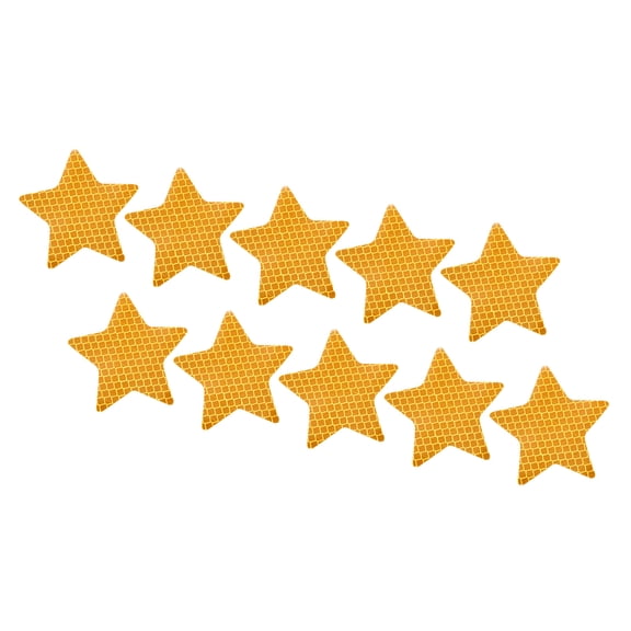 Uxcell PET Reflective Stickers Waterproof Adhesive Night Caution Warning Safety Tape 2.36'' x 2.36'' 30 Pcs Yellow