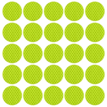Uxcell Reflective Stickers, 30Pcs Round Reflective Sticker, Fluorescent Green