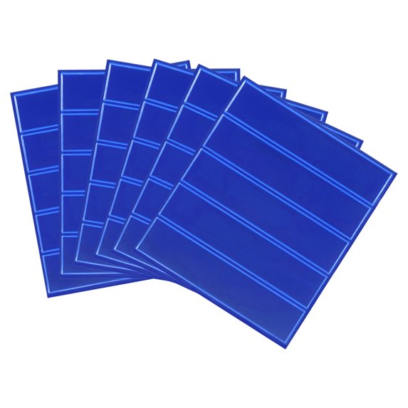 Uxcell Reflective Stickers, 30in6 Sets 4.5x1 Inch Adhesive Caution Warning Safety Tape Strips, Dark Blue
