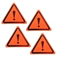 thumbnail image 1 of Uxcell Reflective Stickers, 4 Pack 3.94 x 3.94 Inch Adhesive Night Triangle Safety Tape Reflector, Orange, 1 of 5