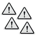 thumbnail image 1 of Uxcell Reflective Stickers, 4 Pack 3.94 x 3.94 Inch Adhesive Night Triangle Safety Tape Reflector, Silver Tone, 1 of 5