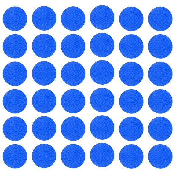 Uxcell Reflective Stickers (Round, Blue) (50 Pcs) High Visibility Safety Reflective Tape Adhesive Waterproof Warning Strips for Car/Motorcycle/Helmet/Trailer Truck
