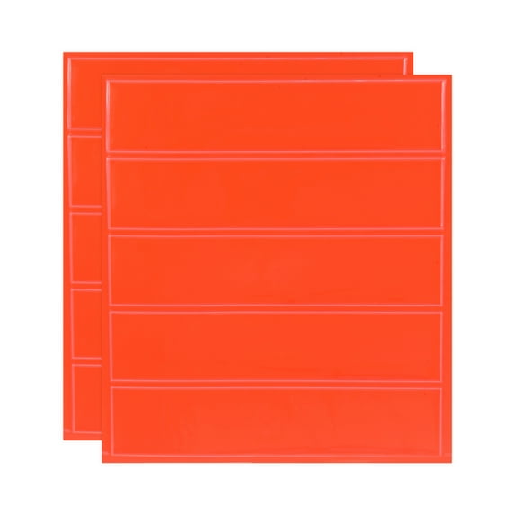Uxcell Reflective Stickers, Waterproof Adhesive Night Warning Sticker High Visibility Safety Reflector Tape Strips Orange Red