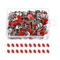 thumbnail image 1 of Uxcell Reflective Tack Trail Marking Tacks, Glow Tacks Reflective Thumb Tacks for Hunting Camping Tree Stand Red, 1 of 7