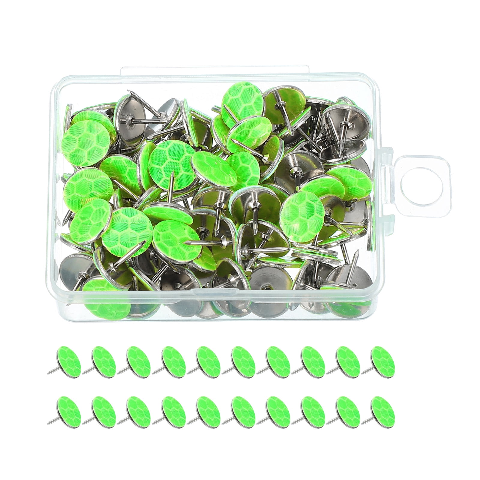 Uxcell Reflective Tack Trail Marking Tacks, Glow Tacks Reflective Thumb ...