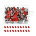 thumbnail image 1 of Uxcell Reflective Tack Trail Marking Tacks, Glow Tacks Reflective Thumb Tacks for Hunting Hiking Camping Tree Stand Red, 1 of 7